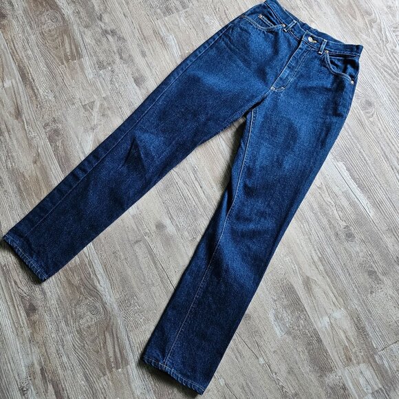 Vintage Lee Womens High-Waisted Blue Denim Jeans Size 11 Union Made In USA - Picture 3 of 16